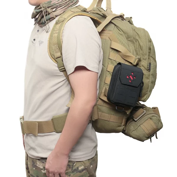 Pochette Médicale Tactique MOLLE – Sac de Premiers Secours EMT avec Système Rip-Away pour Activités Extérieures – Image 5