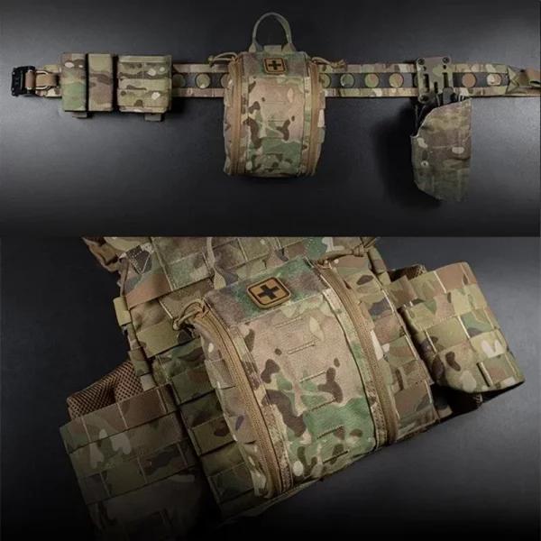 Pochette MOLLE IFAK - Sac de premiers secours portable pour survie, chasse, tir airsoft, camping en plein air et outils d'urgence. – Image 6