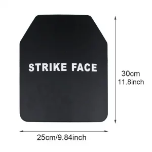 Plaque pare-balles ACIER NIJ-IIIA 25x30cm – Protection tactique en acier composite pour gilets et équipements de sécurité