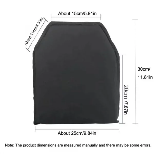 Plaque pare-balles flexible UHMWPE 25x30cm – Protection balistique NIJ IIIA Souple pour équipements tactiques – Image 3