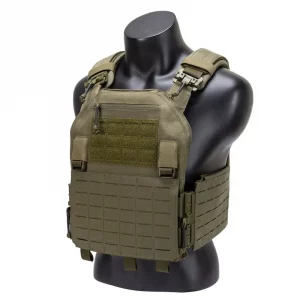 Gilet tactique Molle en nylon 1000D – Porte-plaques Ranger Green pour activités extérieures