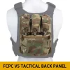 Panneau dorsal V5 FCPC avec poche triple – Extension tactique pour gilets avec fermeture YKK