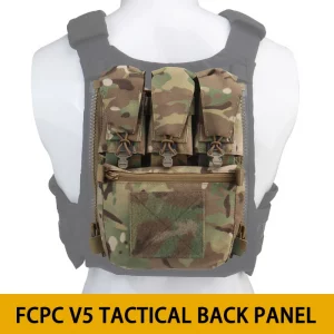 Panneau dorsal V5 FCPC avec poche triple – Extension tactique pour gilets avec fermeture YKK