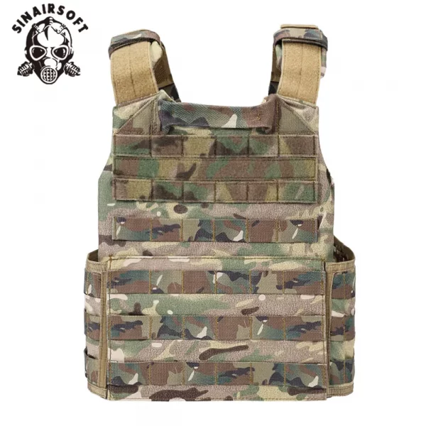 Gilet tactique SINAIRSOFT – Nylon robuste avec système Molle et déclenchement rapide, multi-camouflage – Image 2
