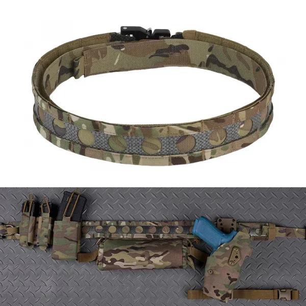 Ceinture tactique Bison – Double couche en Cordura avec boucle métallique rapide et système Molle