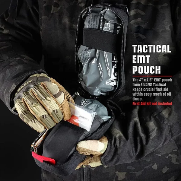Pochette médicale tactique EDC – MOLLE EMT pour trousse de premiers secours et outils de survie – Image 6