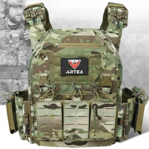 Gilet tactique Ranger Green – Système Molle en polyester 1000D, conception légère et ergonomique