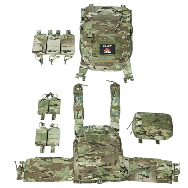 Gilet tactique Ranger Green – Système Molle en polyester 1000D, conception légère et ergonomique – Image 3